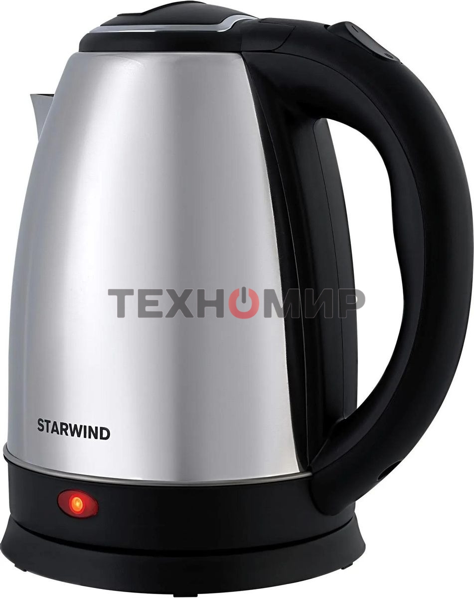 Чайник электрический Starwind SKS1771 1.8 л, 1700 Вт, серебристый/черный корпус: металл/пластик