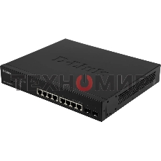 Коммутатор D-Link DGS-1100-10MPPV2/A 8G 2SFP 8PoE+ настраиваемый