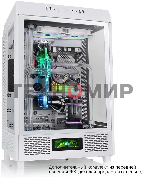 Компьютерный корпус Thermaltake The Tower 500 Snow CA-1X1-00M6WN-00 White,Win,SPCC,Tempered Glass*3,120мм Standard Fan*2