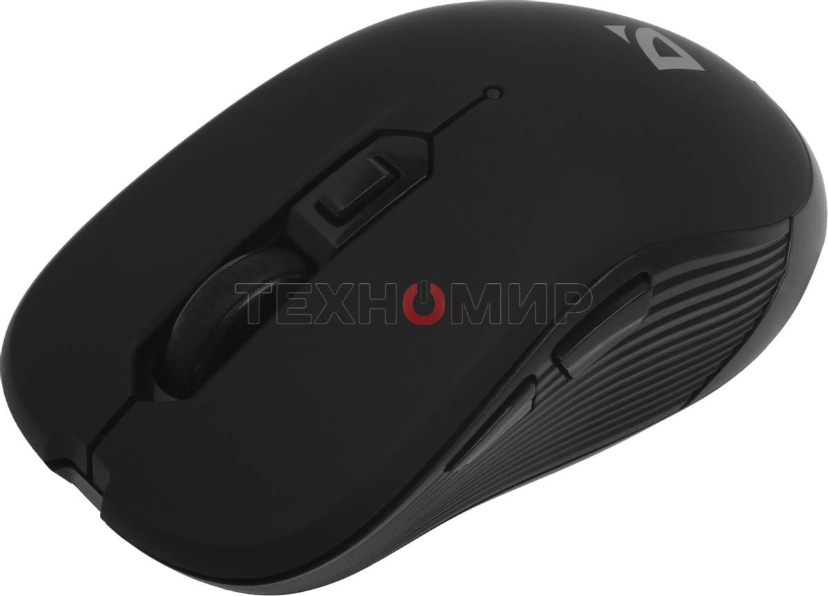 Мышь беспроводная Defender Gassa MM-105 черный, 1600 dpi, радиоканал, USB, кнопки - 6