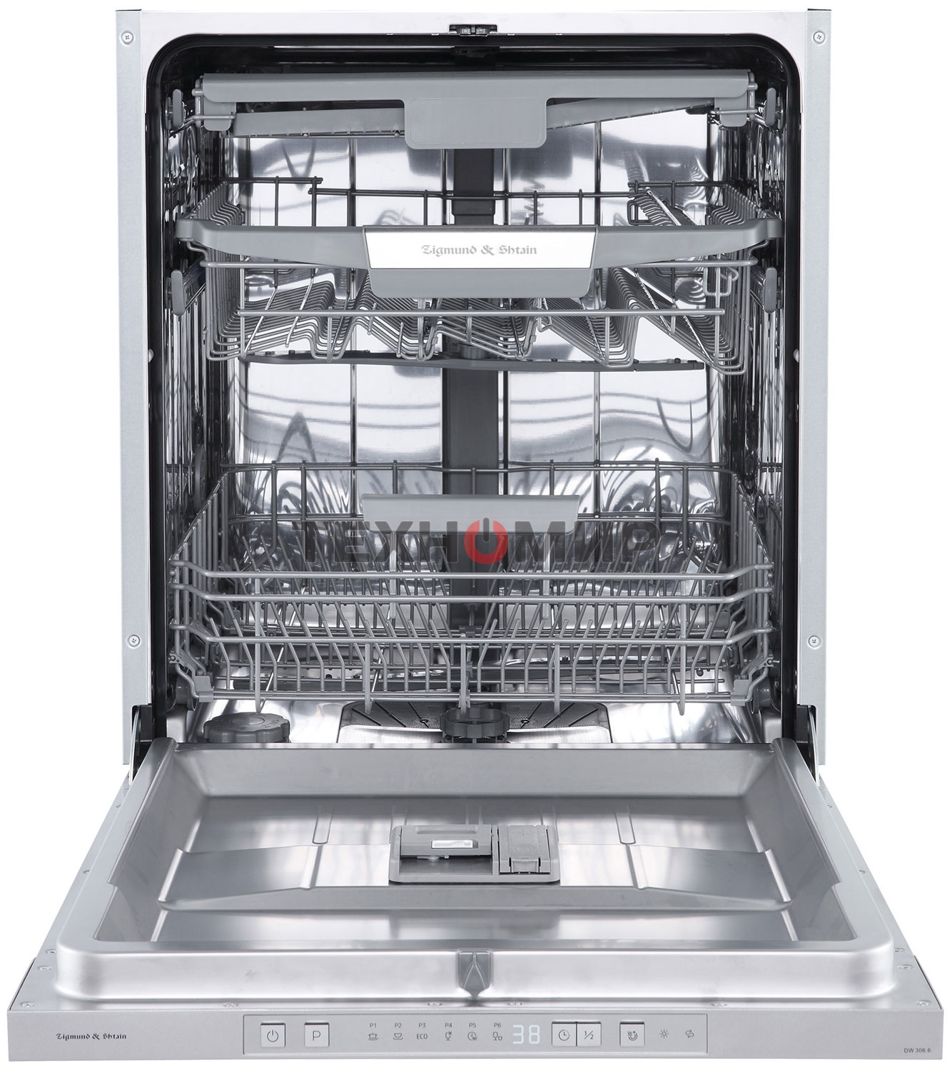 Встраиваемая посудомоечная машина Zigmund & Shtain DW 306.6, серый, 59.8 см, 14 компл., 49 дБ, класс A+++