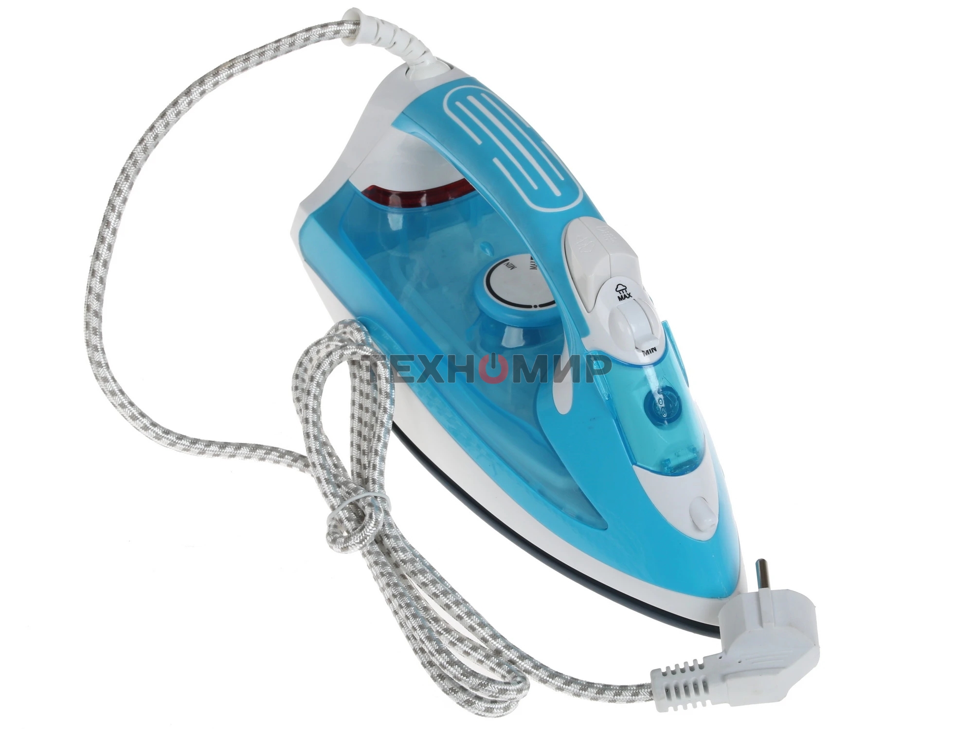 Утюг BBK ISE-2400 бирюзовый/белый, 2400 Вт, 35 г/мин, 140 г/мин, 280 мл