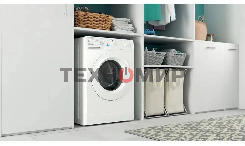 Стиральная машина Indesit BWSB 61051 WWV белый, загрузка фронтальная 6 кг, 1000 об/мин., класс: А