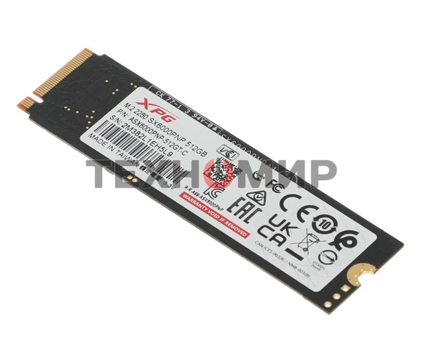 Накопитель SSD ADATA XPG GAMMIX S70 BLADE, 512Gb, PCIe 4.0 x4, M.2 2280, NVMe, R/W 7200/2600, с радиатором