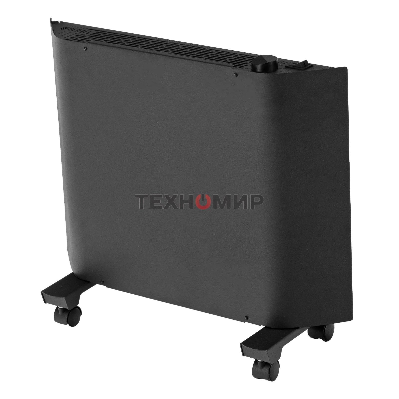 Конвектор электрический Denzel XCE-1000B черный, 1000 Вт, 15 м2, термостат