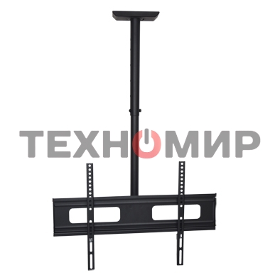 Потолочное крепление Wize Pro CU6560A для дисплеев 37 75, Max VESA 600x400, наклон -3°/+10°, поворот 360°, длина штанги 91-150 см, до 50 кг, черный