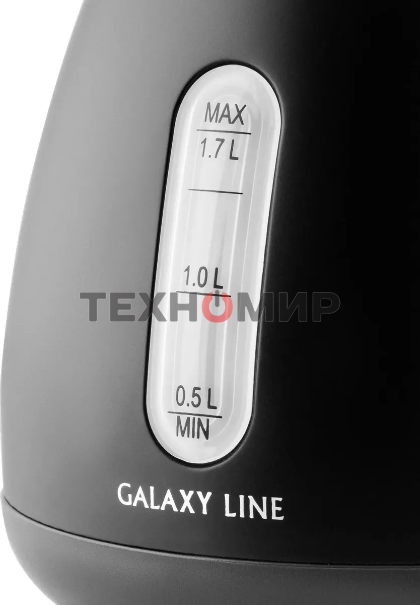 Чайник электрический Galaxy Line GL 0343, черный нефрит, металл, 2200 Вт, 1.7 л