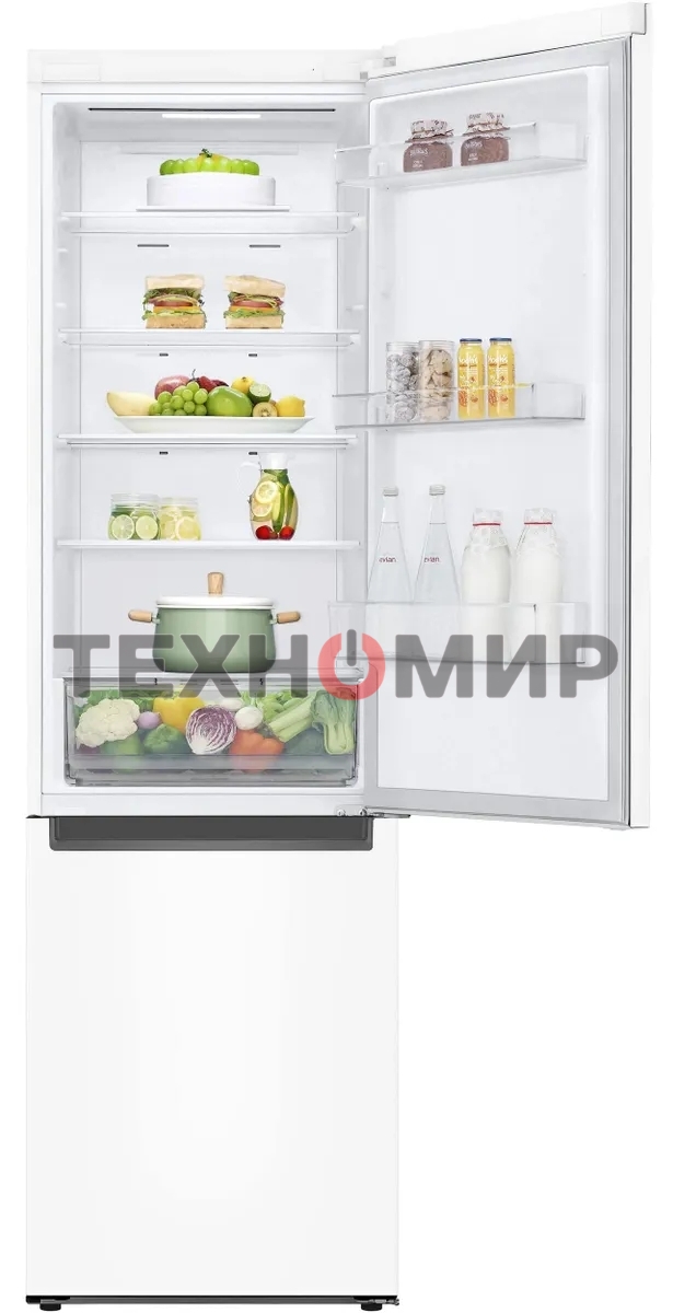 Холодильник LG GA-B509LQYL белый двухкамерный 277/107л морозилка снизу, No Frost