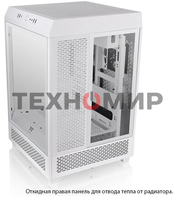 Компьютерный корпус Thermaltake The Tower 500 Snow CA-1X1-00M6WN-00 White,Win,SPCC,Tempered Glass*3,120мм Standard Fan*2