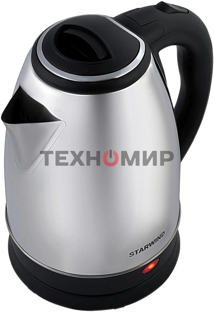 Чайник электрический Starwind SKS1771 1.8 л, 1700 Вт, серебристый/черный корпус: металл/пластик