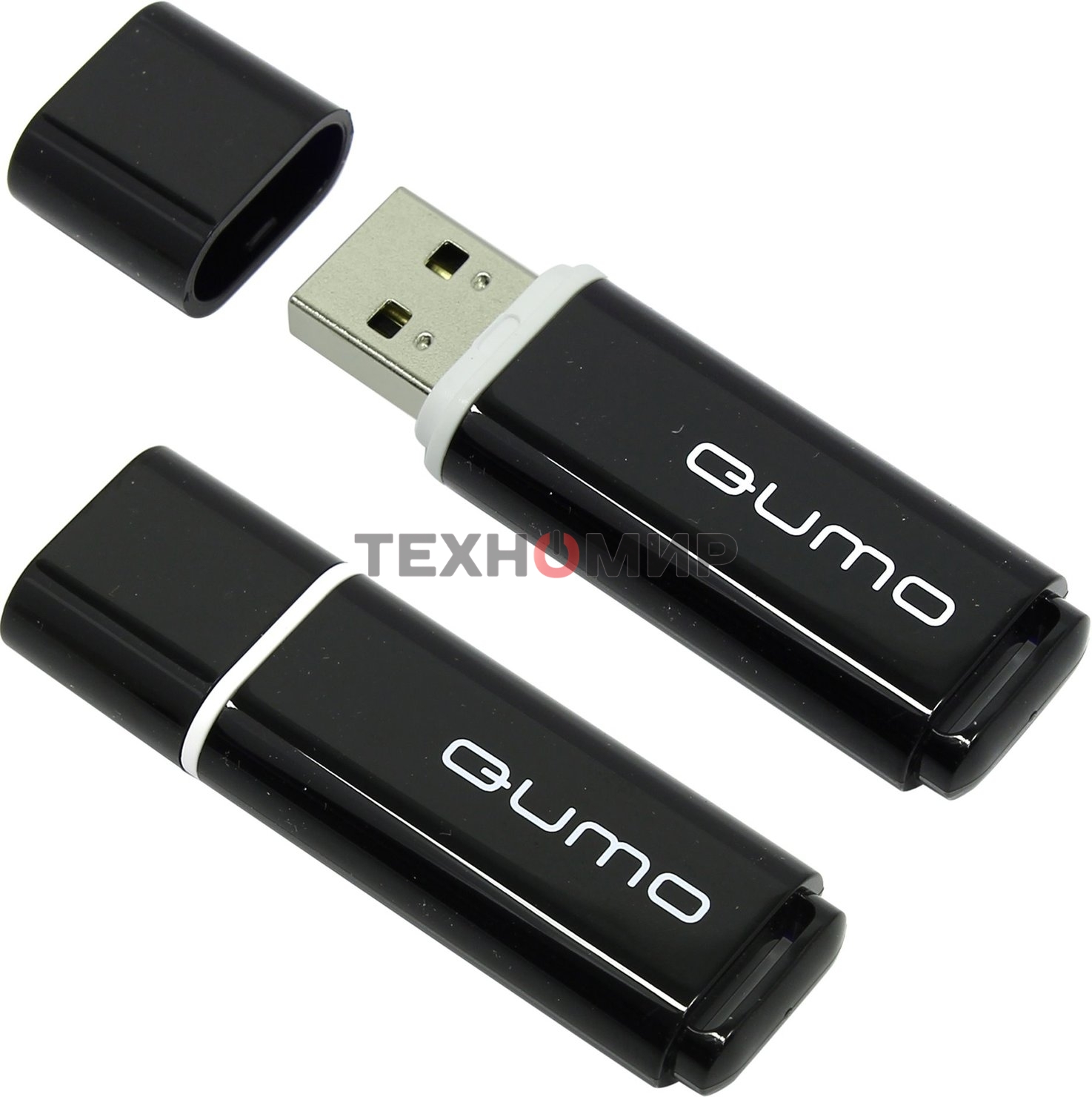 Флешка USB QUMO 8Gb, Optiva 02 Black QM8GUD-OP2 черный