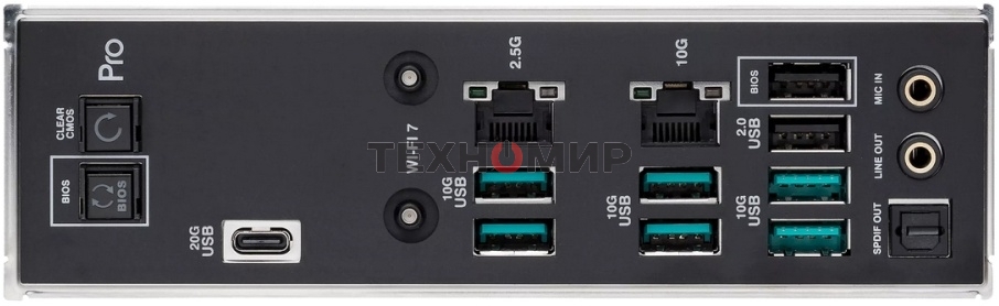 Материнская плата ASUS Pro WS TRX50-SAGE WIFI, sTR5, AMD TRX50, 4xDDR5, 4xSATA, 3xM.2, 1xSlimSAS, 1xPCI-E 5.0 x8, 1xPCI-E 4.0 x16, 1xPCI-E 4.0 x4, 2x 10Gb LAN, 2xUSB-A 2.0, 6xUSB-A 3.2 Gen 2, 1xUSB-C 3.2 Gen 2x2, 2x3.5 мм, 5.1, E-ATX