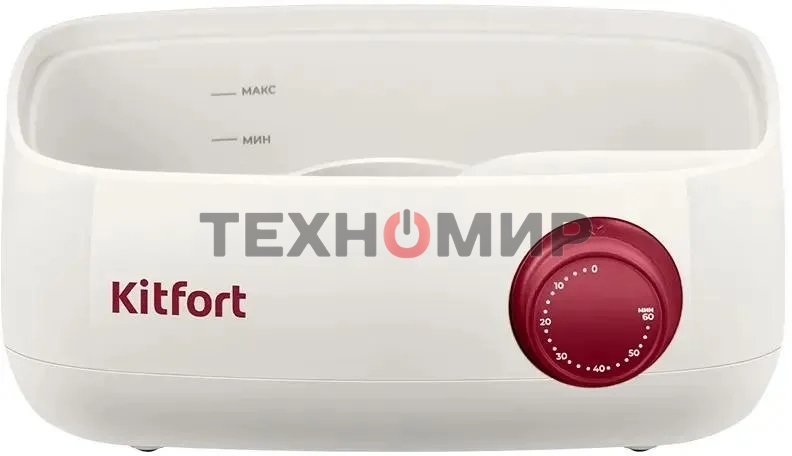 Пароварка Kitfort КТ-6830 3ярус. 800Вт белый/красный