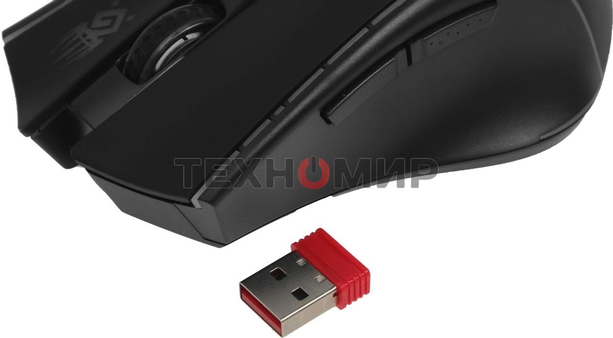 Мышь беспроводная Defender Kronos GM-695 черный, 1600 dpi, радиоканал, USB, кнопки - 7