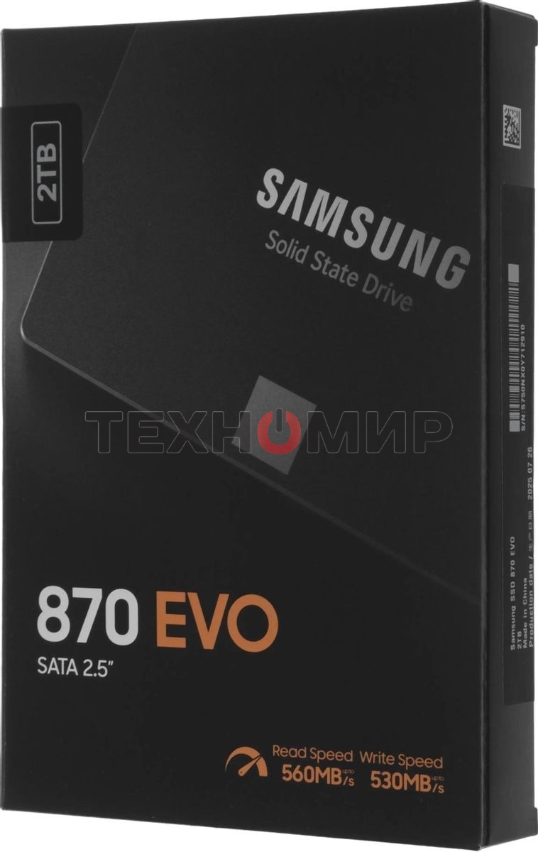 Накопитель SSD Samsung 870 EVO, 2Tb, SATA III, 2.5
