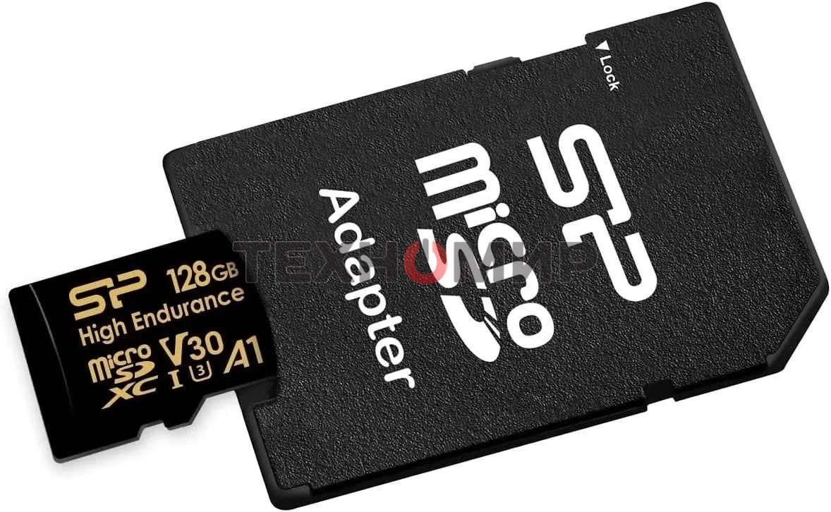 Флеш карта Silicon Power Elite microSDXC 128Gb SP128GbSTXDV3V1HSP + adapter