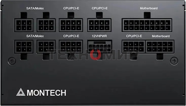 Блок питания Montech ATX 850W CENTURY GOLD G5, 850 Вт, 80 PLUS GOLD, 120 мм, модульный, черный