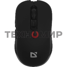 Мышь беспроводная Defender Gassa MM-105 черный, 1600 dpi, радиоканал, USB, кнопки - 6
