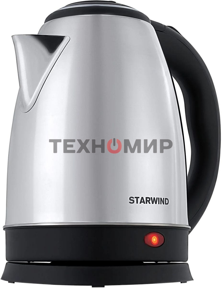 Чайник электрический Starwind SKS1771 1.8 л, 1700 Вт, серебристый/черный корпус: металл/пластик