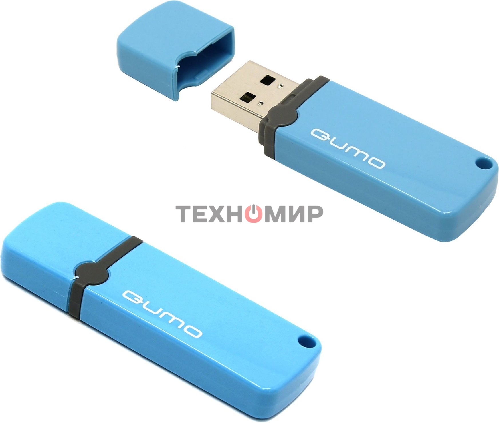 Флешка USB QUMO 8Gb, Optiva 02 синий QM8GUD-OP2-blue