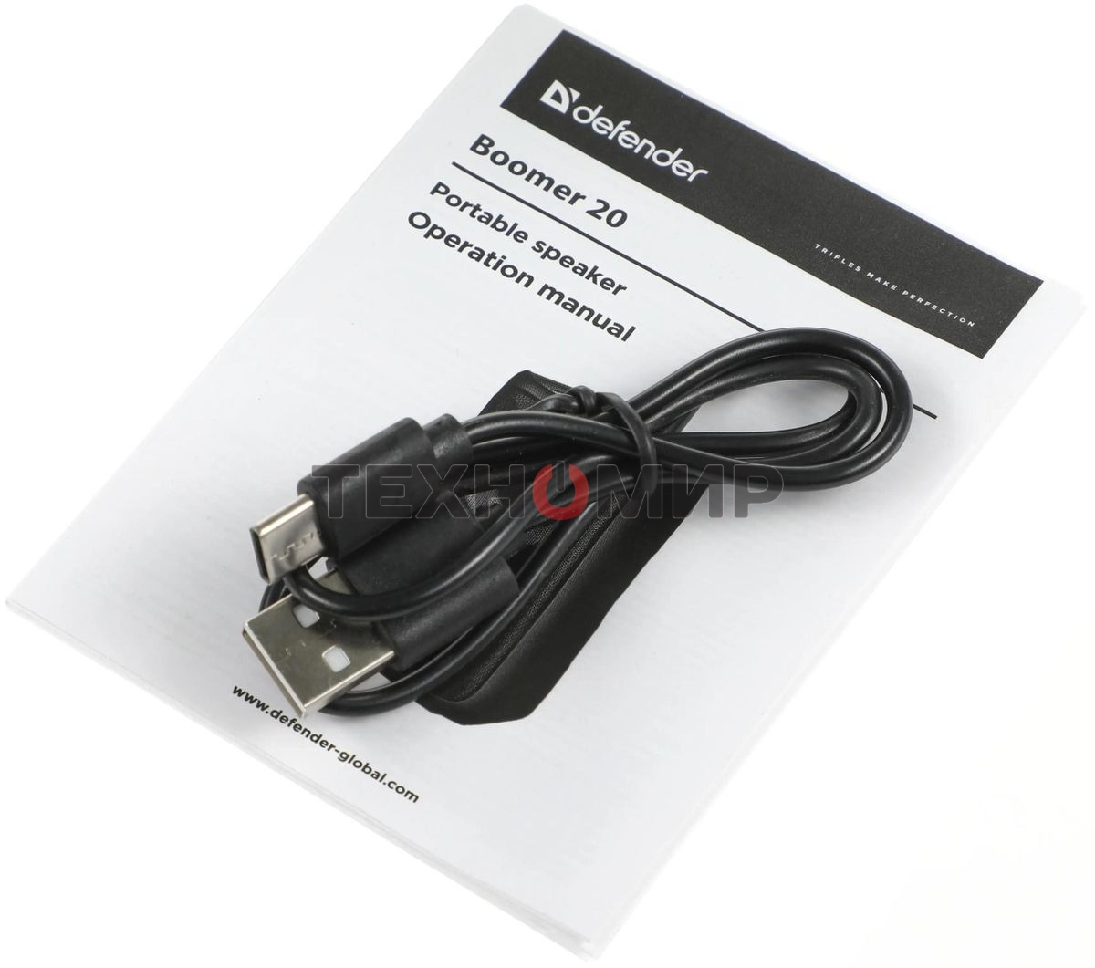 Портативная колонка Defender Boomer 20 20Вт Light/BT/FM/USB/AUX/MIC черный