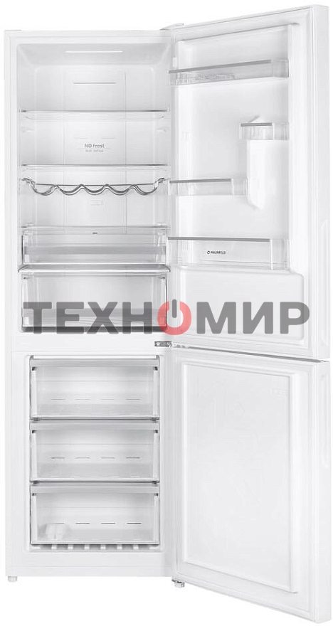 Холодильник Maunfeld MFF185NFW Inverter белый двухкамерный 240/100 л морозилка снизу, No Frost