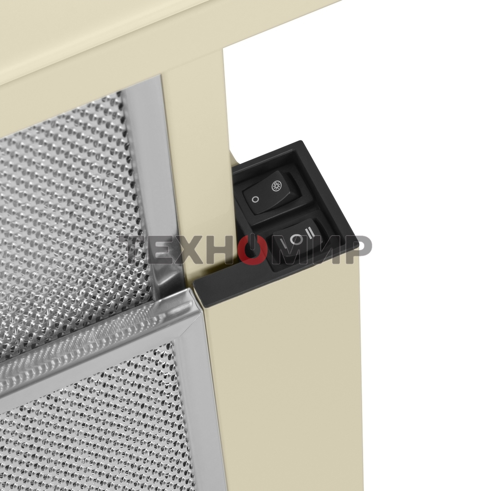 Вытяжка встраиваемая Maunfeld VS Fast Glass 60 бежевый, 60 см, 850 куб. м/ч, 47 дБ