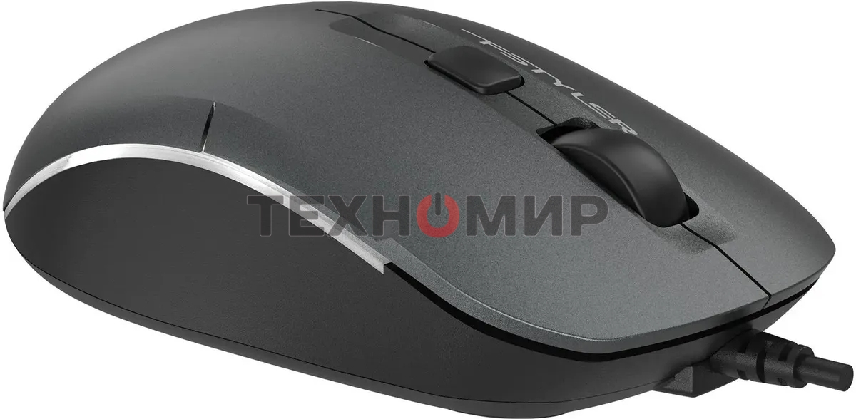 Мышь проводная A4Tech Fstyler FM26 серый/черный, 1600 dpi, USB, кнопки - 4