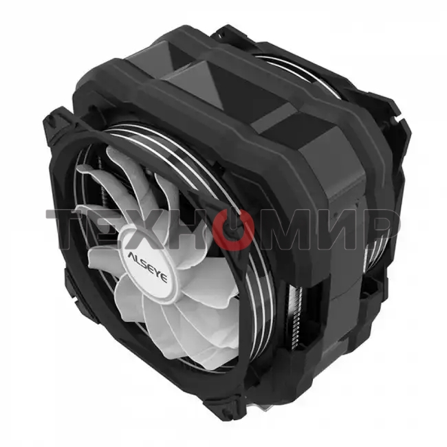 Кулер для процессора Alseye M120D Plus черный, 120 мм, алюминий/медь, 1900 об/мин, 41.2 дБ, 4 pin, 200 Вт, 160 мм
