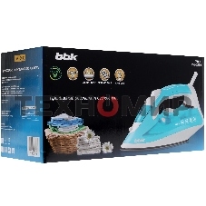 Утюг BBK ISE-2400 бирюзовый/белый, 2400 Вт, 35 г/мин, 140 г/мин, 280 мл