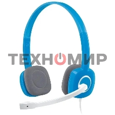 Гарнитура проводная с микрофоном Logitech H150 синий/белый 1.8м накладные оголовье (981-000454)