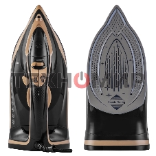 Утюг электрический Endever Delta-226, черный/бежевый, Мощность 2400 Вт, Подача пара до 45 г/мин, Паровой удар 160 г/мин, 8 шт/уп