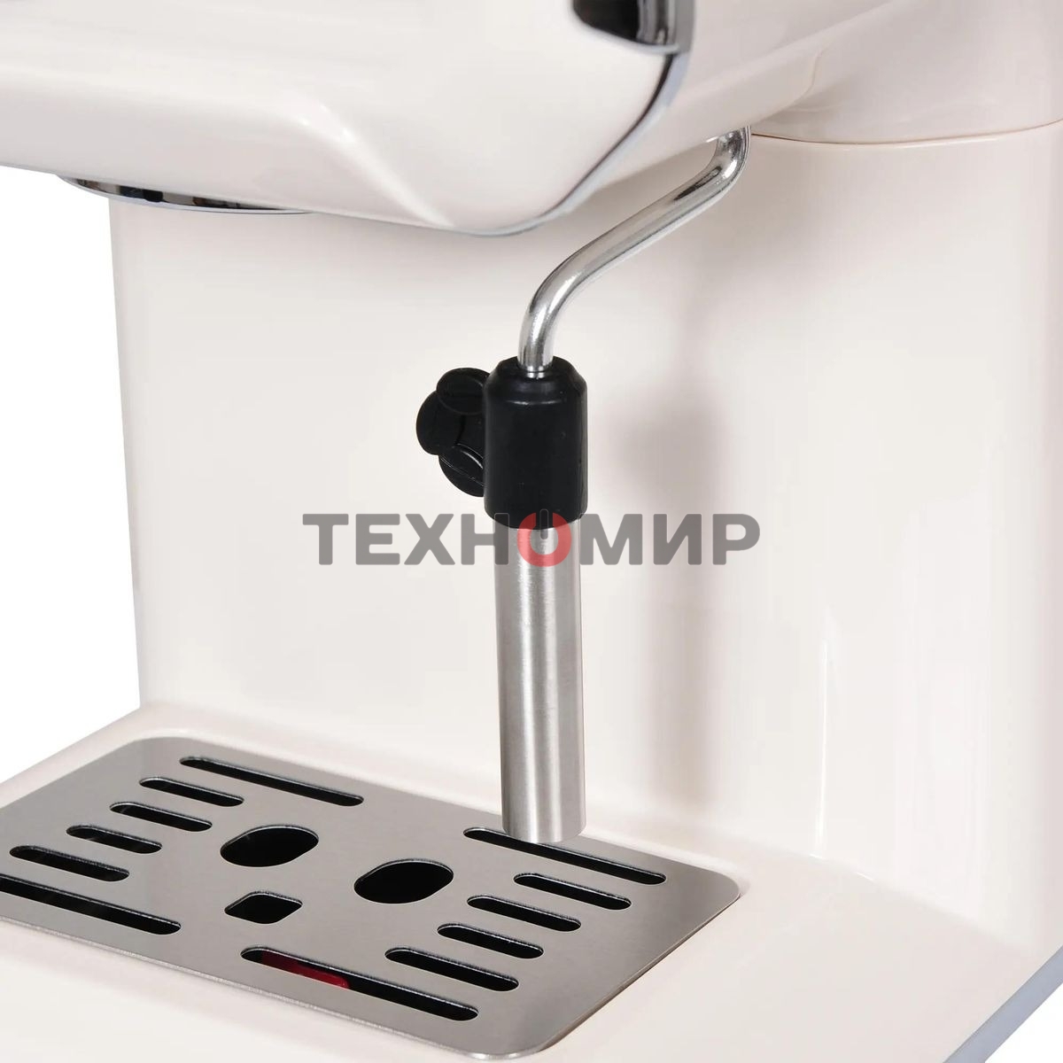 Кофеварка рожковая Hyundai HEM-5300 бежевый/серебристый, исп. кофе - молотый, 1.5 л, 850 Вт, 20 бар