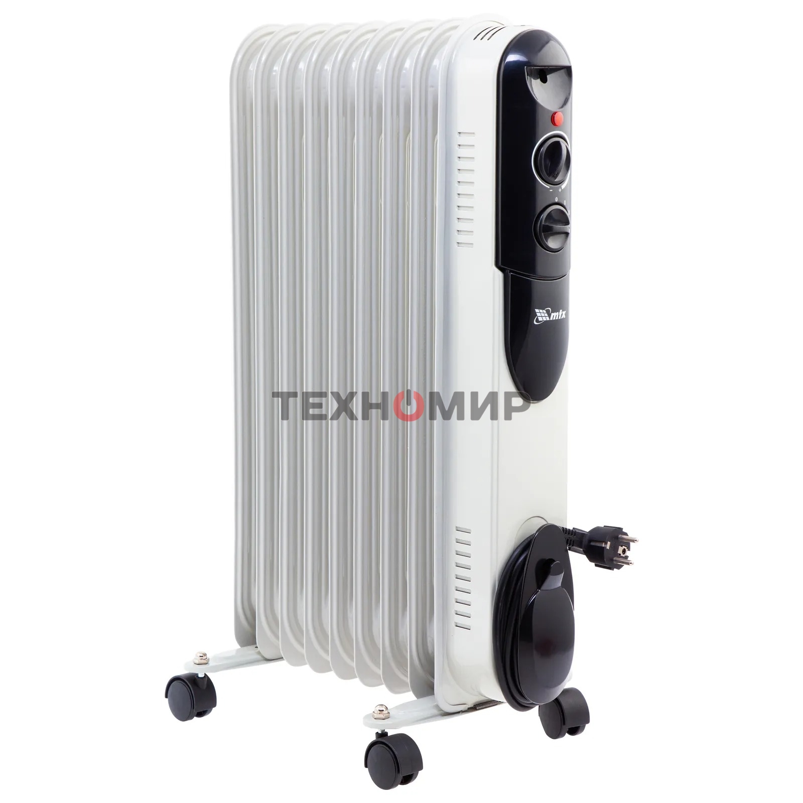 Обогреватель масляный MTX OCH-2000, белый, 2000 Вт, 20 м2, термостат