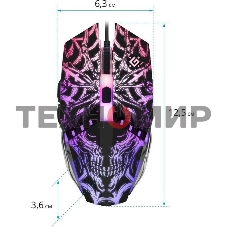 Мышь проводная Defender Prototype GM-670L черный, 2400 dpi, USB, кнопки - 6