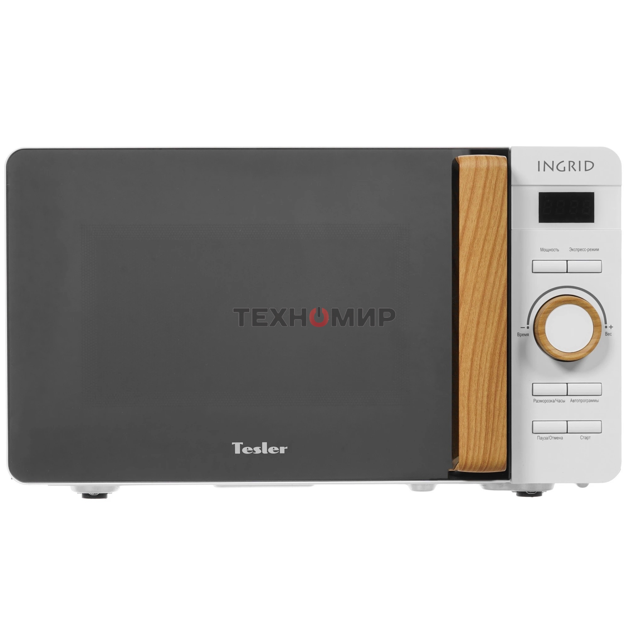 Микроволновая печь Tesler ME-2044 белый/черный, 20 л, 700 Вт, переключатели - кнопки, поворотный механизм