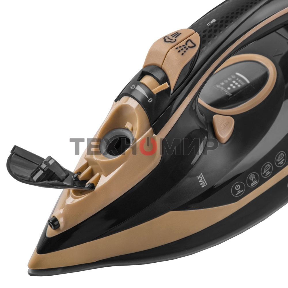 Утюг электрический Endever Delta-226, черный/бежевый, Мощность 2400 Вт, Подача пара до 45 г/мин, Паровой удар 160 г/мин, 8 шт/уп