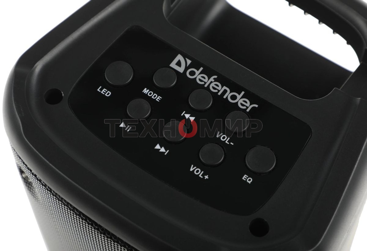 Портативная колонка Defender Boomer 20 20Вт Light/BT/FM/USB/AUX/MIC черный