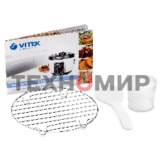 Мультиварка Vitek VT-4284 белый/черный, 4 л, 700 Вт, управление - сенсор, программ - 9