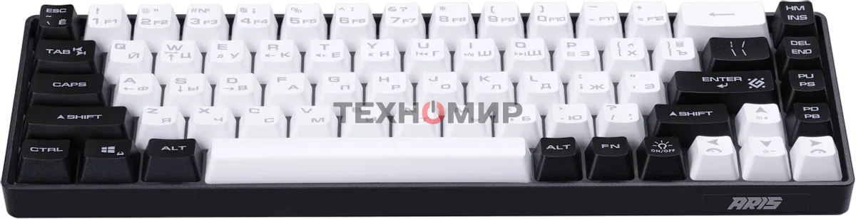 Клавиатура проводная игровая Defender Aris GK-349 RU,черный/белый,68кн+FN,радуж,1.5м