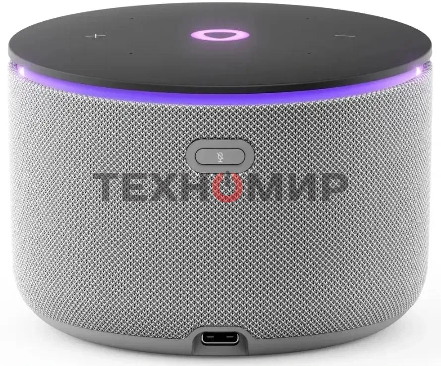 Умная колонка Яндекс Станция Мини 3 Про с Алисой, Zigbee, серый, YNDX-00059GRY