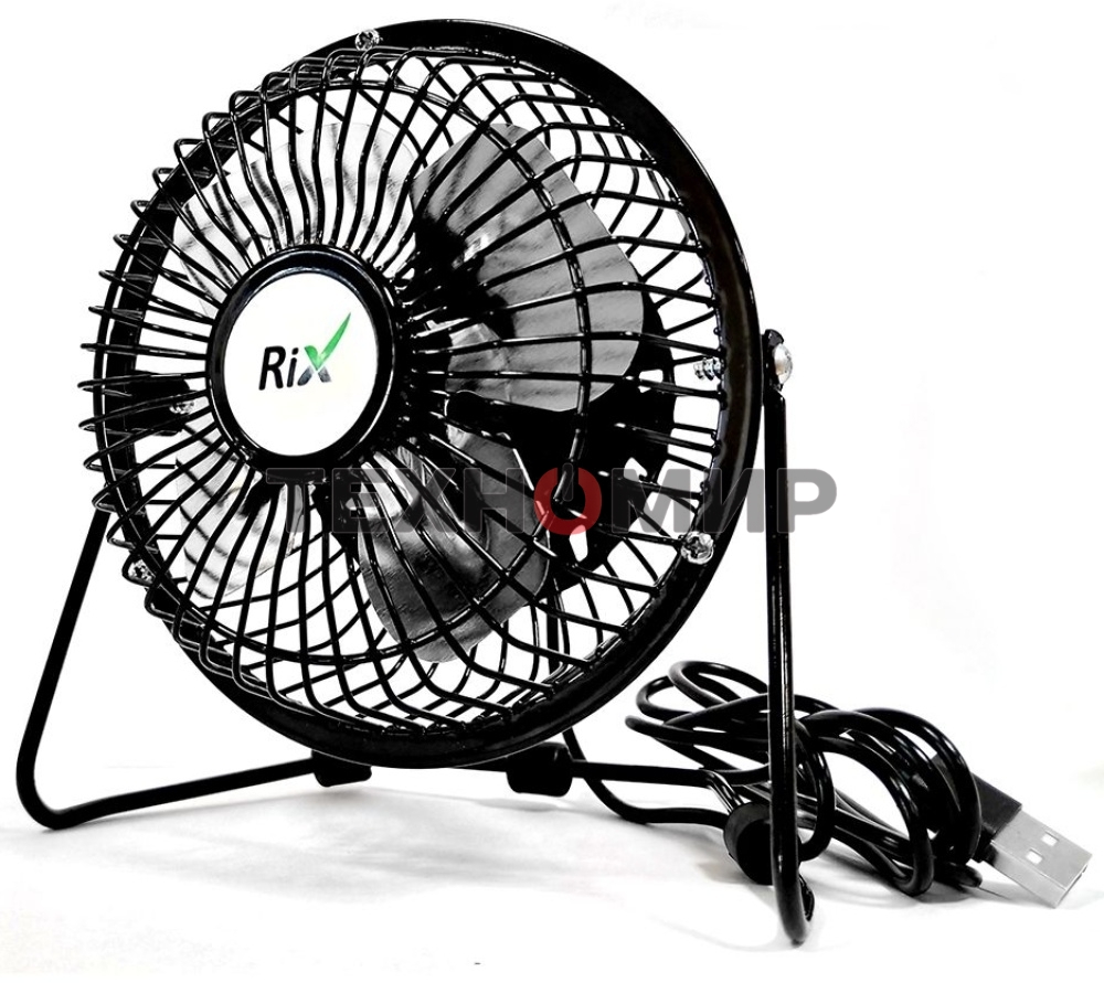 Вентилятор бытовой настольный Rix RDF-1501USB 4 Вт, черный