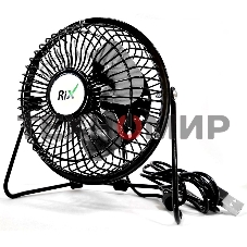 Вентилятор бытовой настольный Rix RDF-1501USB 4 Вт, черный