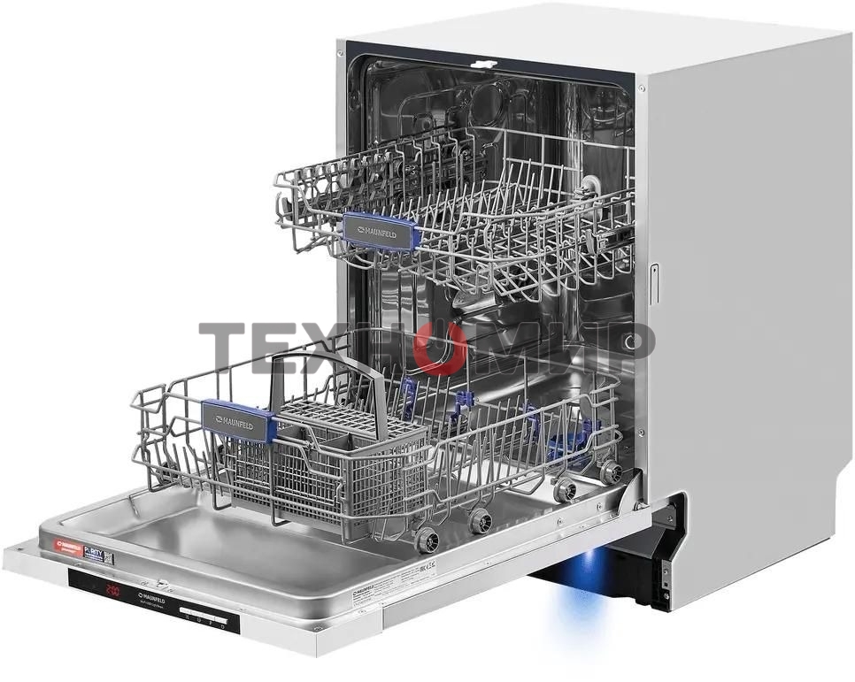 Встраиваемая посудомоечная машина Maunfeld MLP-122D Light Beam, серебристый, 59.8 см, 12 компл., 49 дБ, класс A++