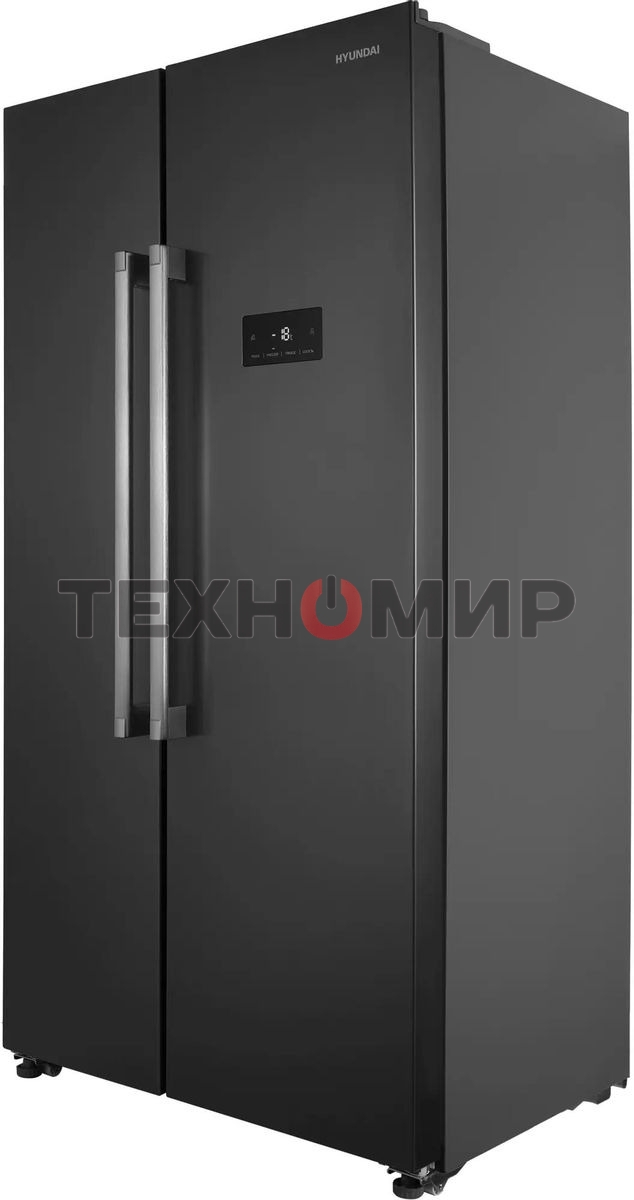 Холодильник Hyundai CS55023F нержавеющая сталь двухкамерный 347/185 л морозилка слева, No Frost, Side by Side