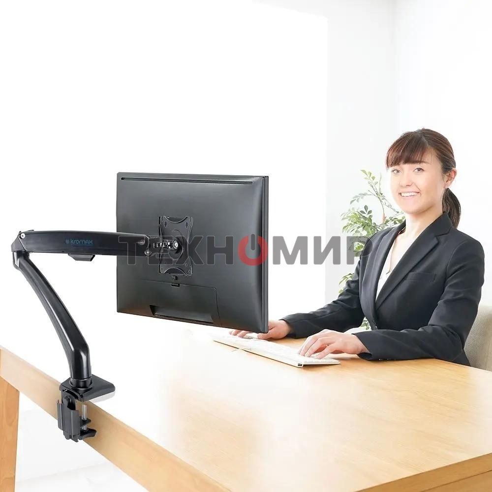 Кронштейн для мониторов Kromax OFFICE-8 черный, для LCD/LED мониторов 15