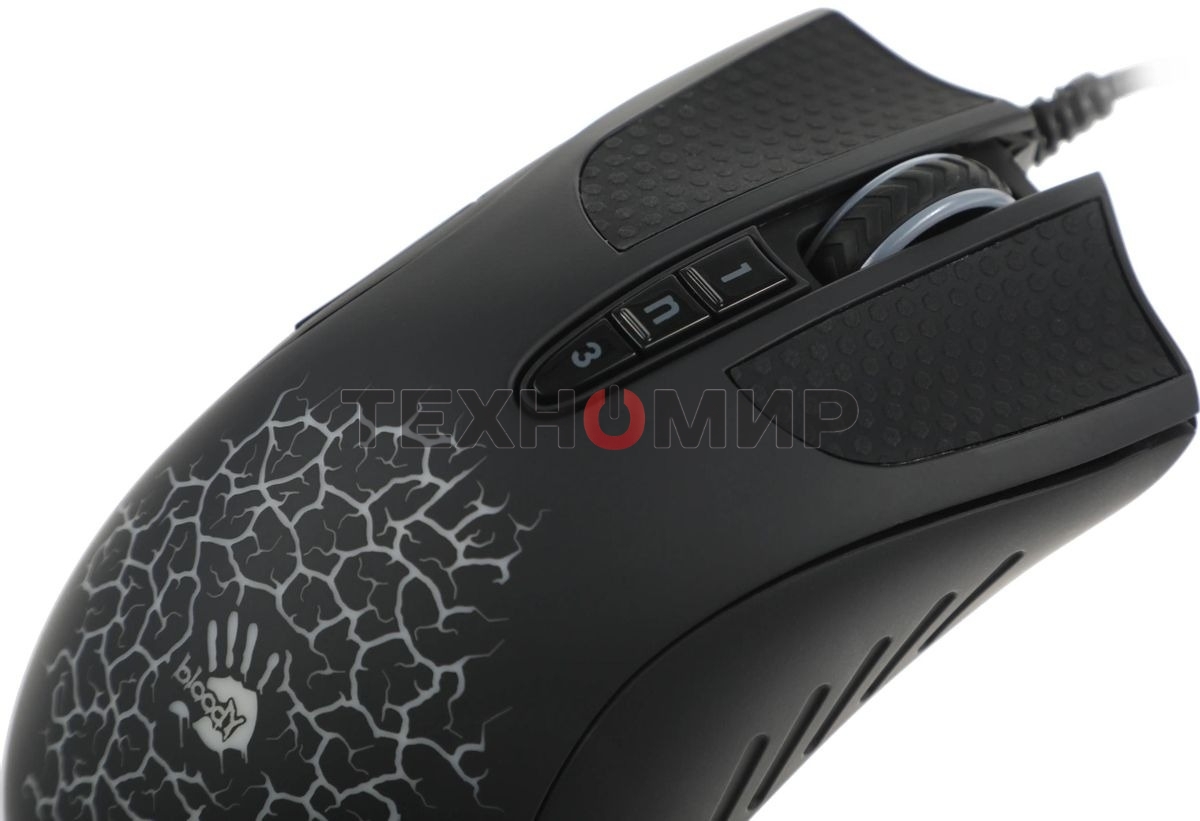 Мышь проводная A4Tech Bloody A90 черный, 6200 dpi, USB, кнопки - 8