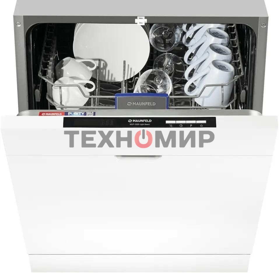 Встраиваемая посудомоечная машина Maunfeld MLP-122D Light Beam, серебристый, 59.8 см, 12 компл., 49 дБ, класс A++
