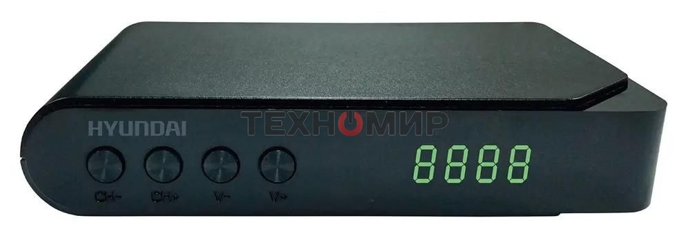 Приставка для цифрового ТВ Hyundai H-DVB200 черный, DVB-T2, DVB-T, DVB-C, HDMI, USB 2.0