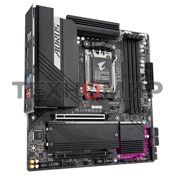 Материнская плата Gigabyte B650M AORUS ELITE, Socket AM5, AMD B650, 4xDDR5, 4xSATA, 2xM.2, 1xPCI-E 4.0 x16, 1xPCI-E 4.0 x4, 1xHDMI, 1xDP, 1x 2.5Gb LAN, 5xUSB-A 3.2 Gen 1, 2xUSB-A 3.2 Gen 2, 4xUSB-A 2.0, 1xUSB-C 3.2 Gen 2, 2x3.5 мм, 7.1, Micro-ATX